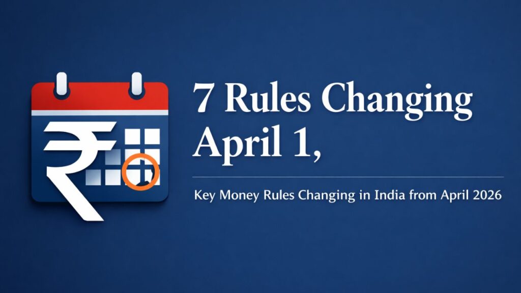 7 Government Money Rules Changing From April 1 2026 in India 7 government money rules changing from April 1 2026 in India affecting bank accounts taxes and payments
