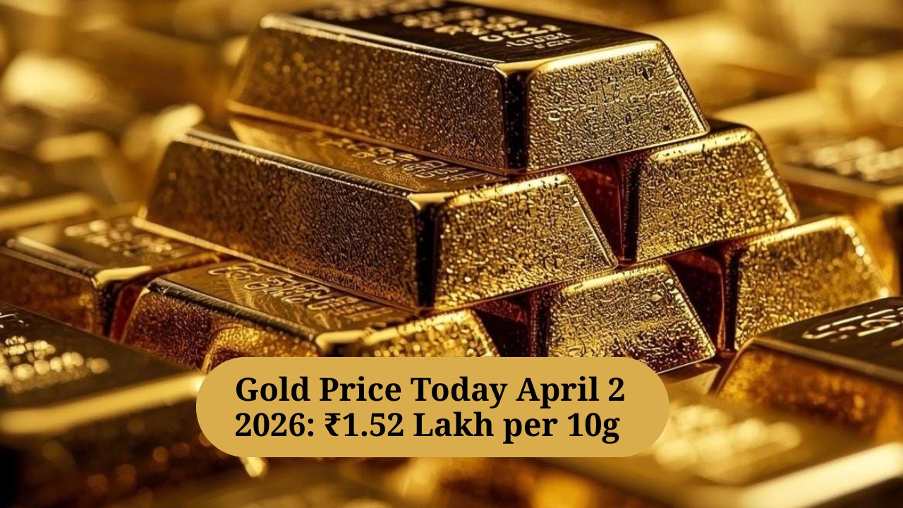 Live chart showing Gold Price Today April 2 2026 hitting ₹1.52 Lakh in India.