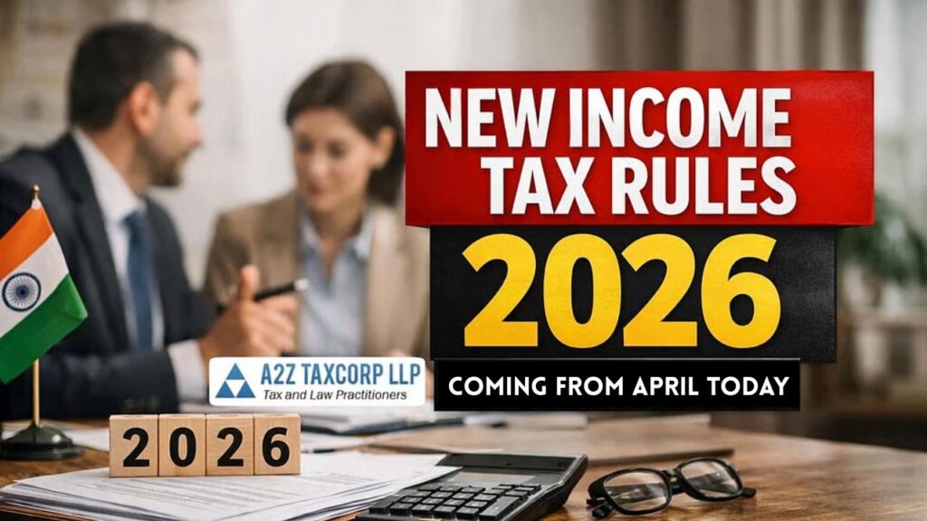Illustration showing a salary slip comparison under the New Income Tax Act 2026.
