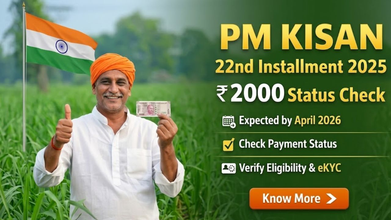 A farmer looking at his mobile phone for PM Kisan status update.