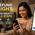 A red "Transaction Failed" notification on a smartphone screen with the UPI logo and a "Money Debited" alert message.