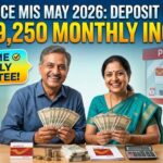 Post Office passbook showing 7.4% interest rate and ₹9,250 monthly credit