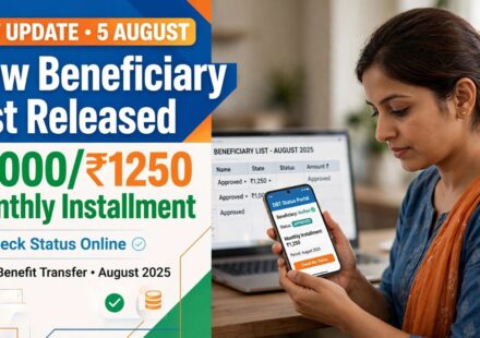 Indian woman holding smartphone displaying DBT payment success notification