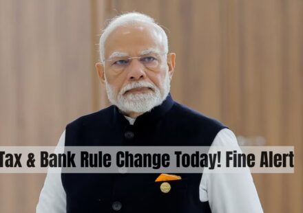 Official tax notice and banking alert document with red warning stamp in India
