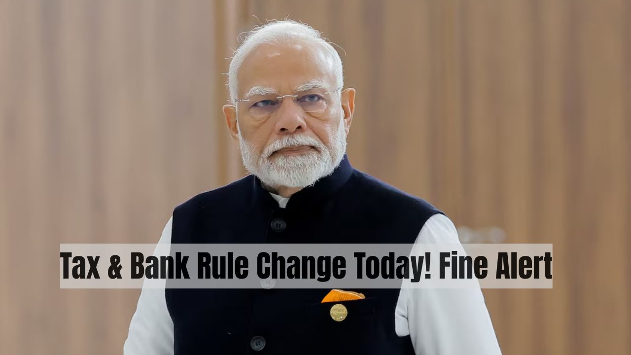 Official tax notice and banking alert document with red warning stamp in India