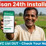 Indian farmer checking PM Kisan beneficiary status on mobile phone