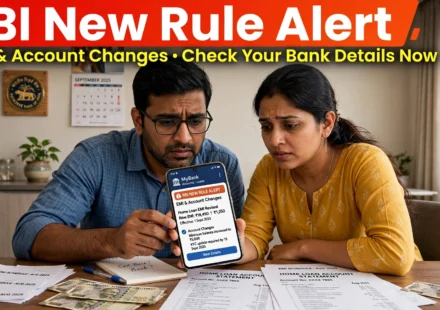 Bank customer looking at mobile phone showing RBI loan EMI and interest rate disclosure updates